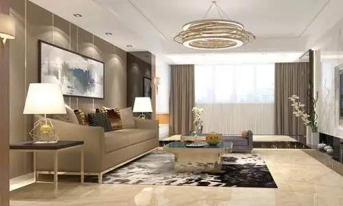 宏陶地砖客厅效果图