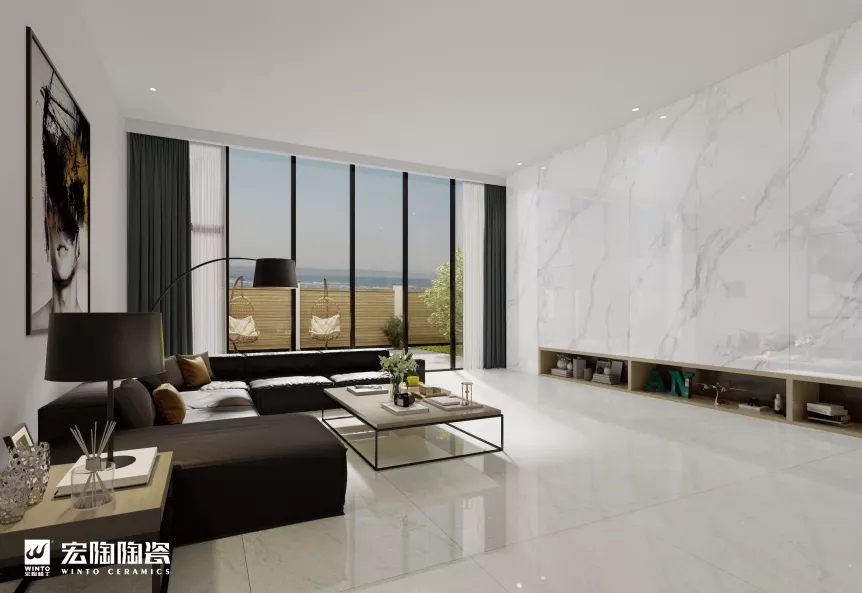 宏陶TPG1890179白瓷砖地砖装修效果图
