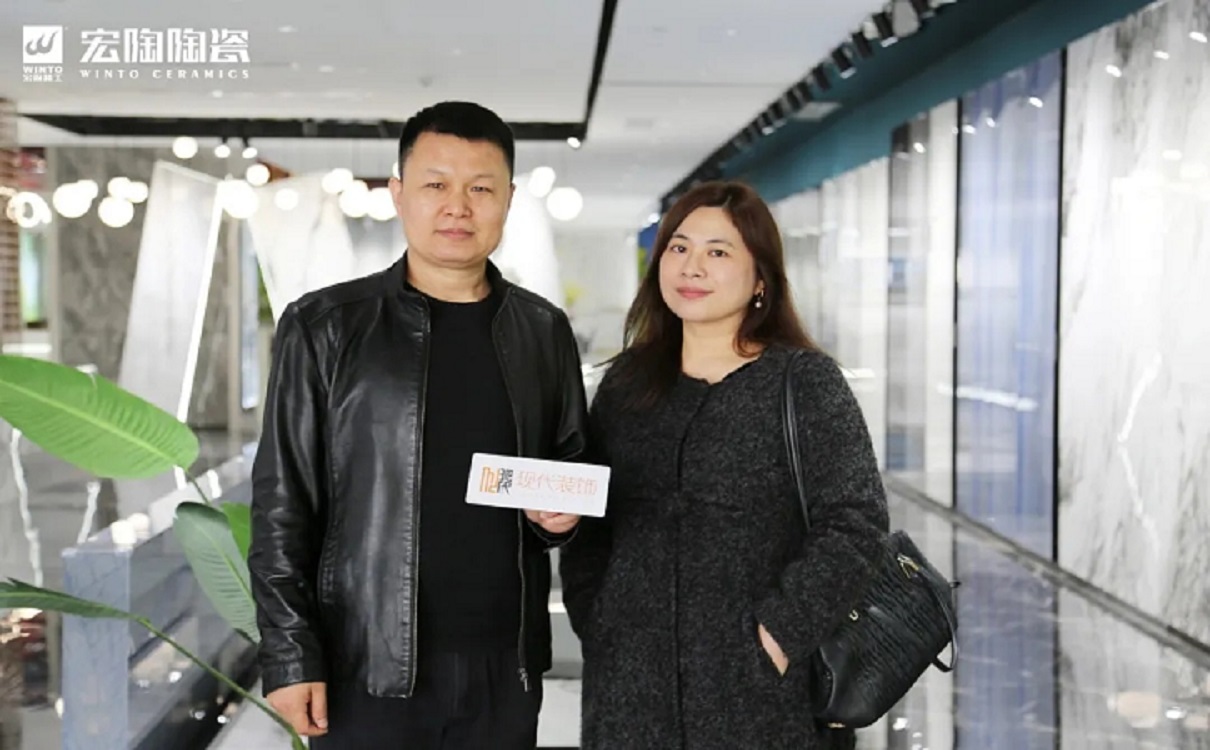 宏陶陶瓷品牌岩板展厅留影 宏陶陶瓷品牌岩板展厅留影