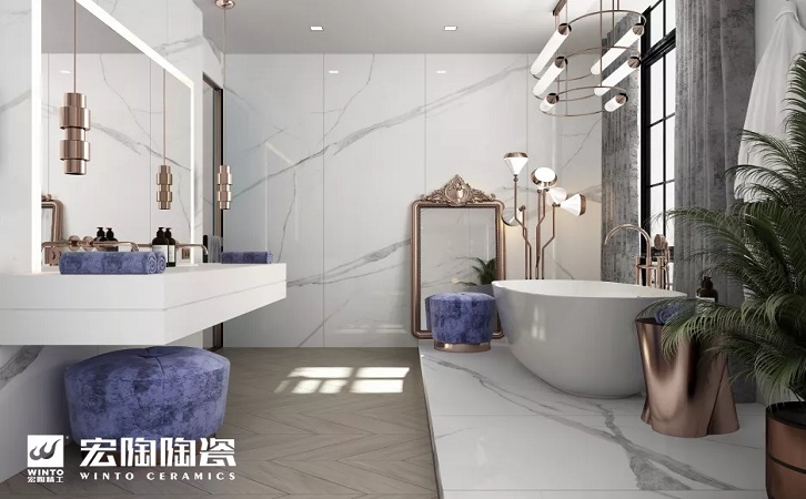 宏陶福尔斯白岩板效果图