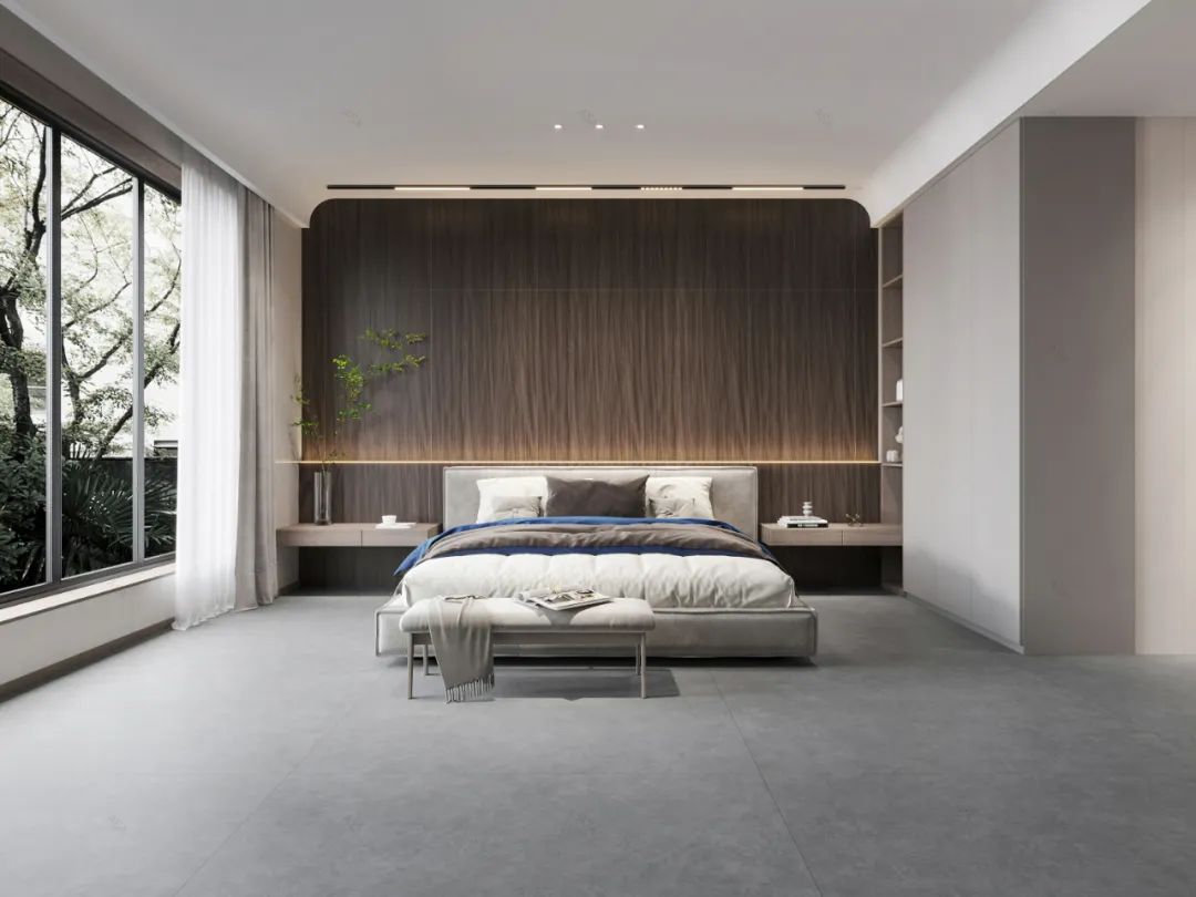 宏陶瓷砖地砖现代简约风格卧室效果图