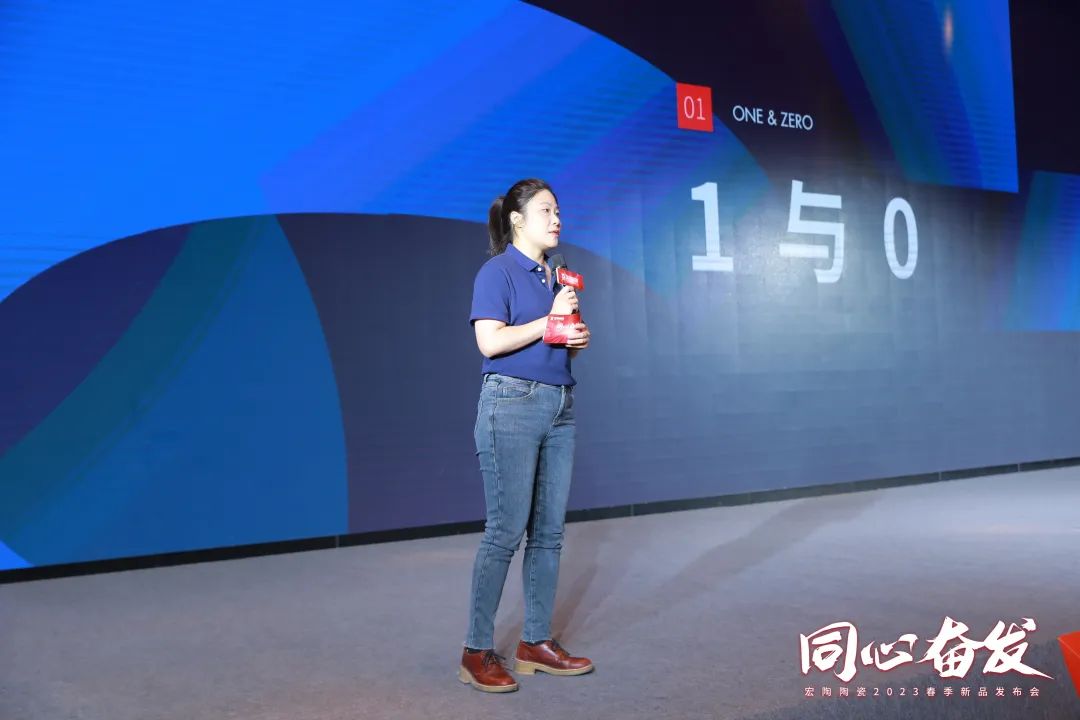 宏陶陶瓷市场总监梁敏明现场