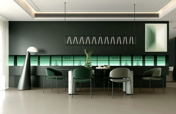 宏陶皓影质感砖餐厅装修效果图